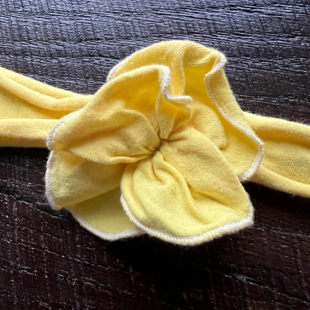 Baby hair wrap yellow rosette